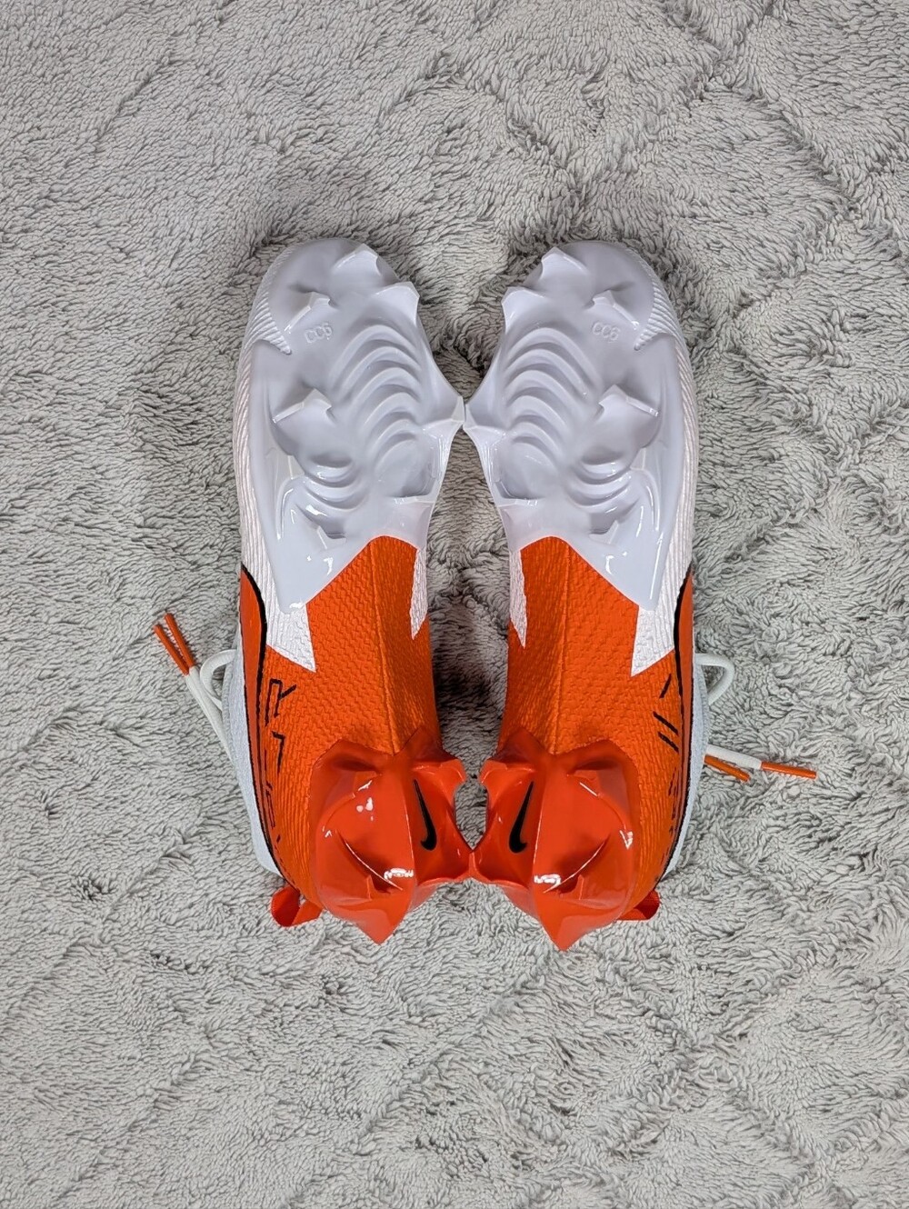 Nike Vapor Edge Speed 360 2 White Orange Football Cleats Mens 9 FQ4045-100 NEW - Picture 5 of 6